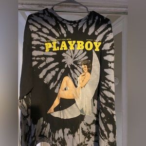 Playboy Longsleeve, Black and Blue Xl